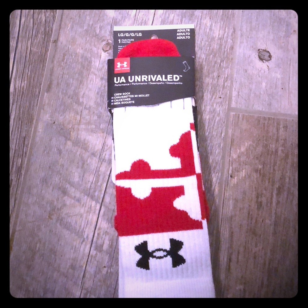 Under Armour Maryland Flag socks NWT